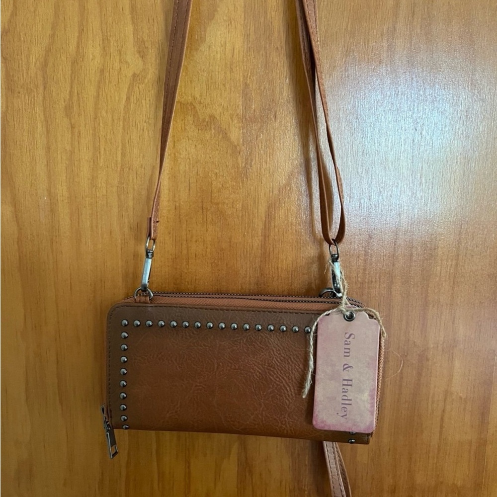 Sam and hadley boho Shoulder/Crossbody Studded purse, adjustable straps NWT
